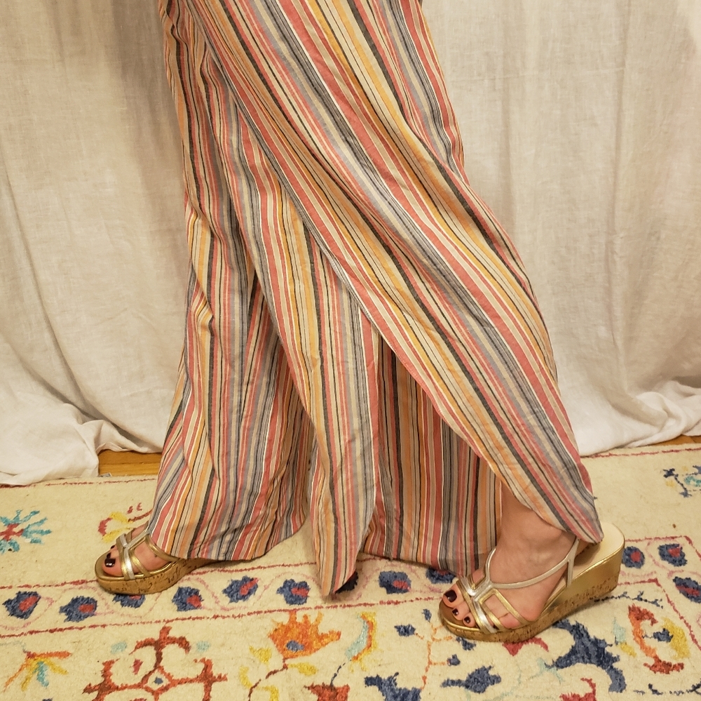 Drew Striped Pink and Blue Jumpsuit - Picture 4 of 5